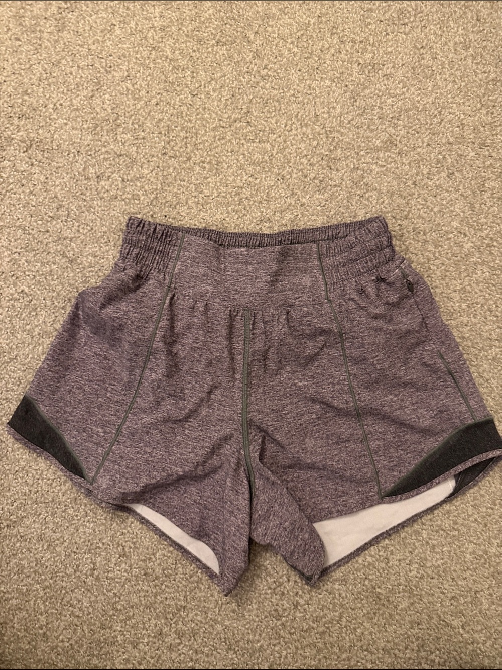 Women's Lululemon Heather Gray Active Shorts - Lightweight Running Shorts